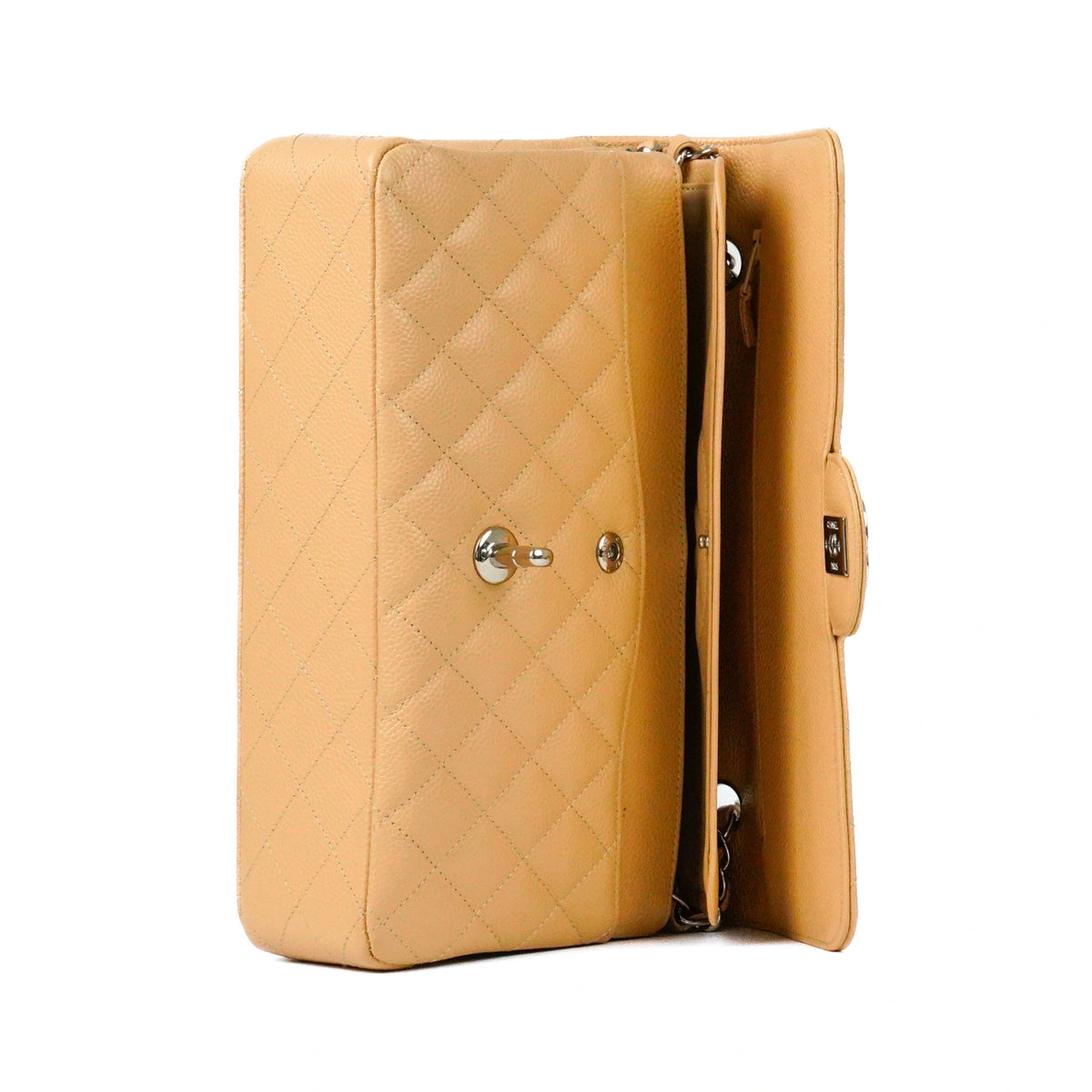 Chanel Timeless Classic in Beige Caviar Leather SHW