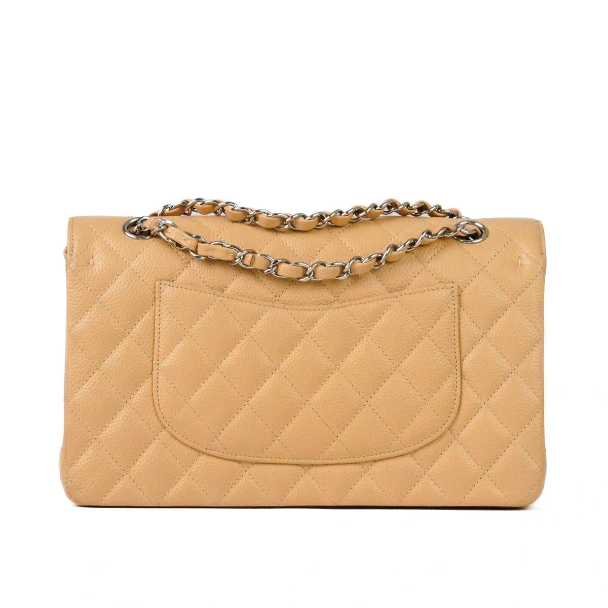 Chanel Timeless Classic in Beige Caviar Leather SHW