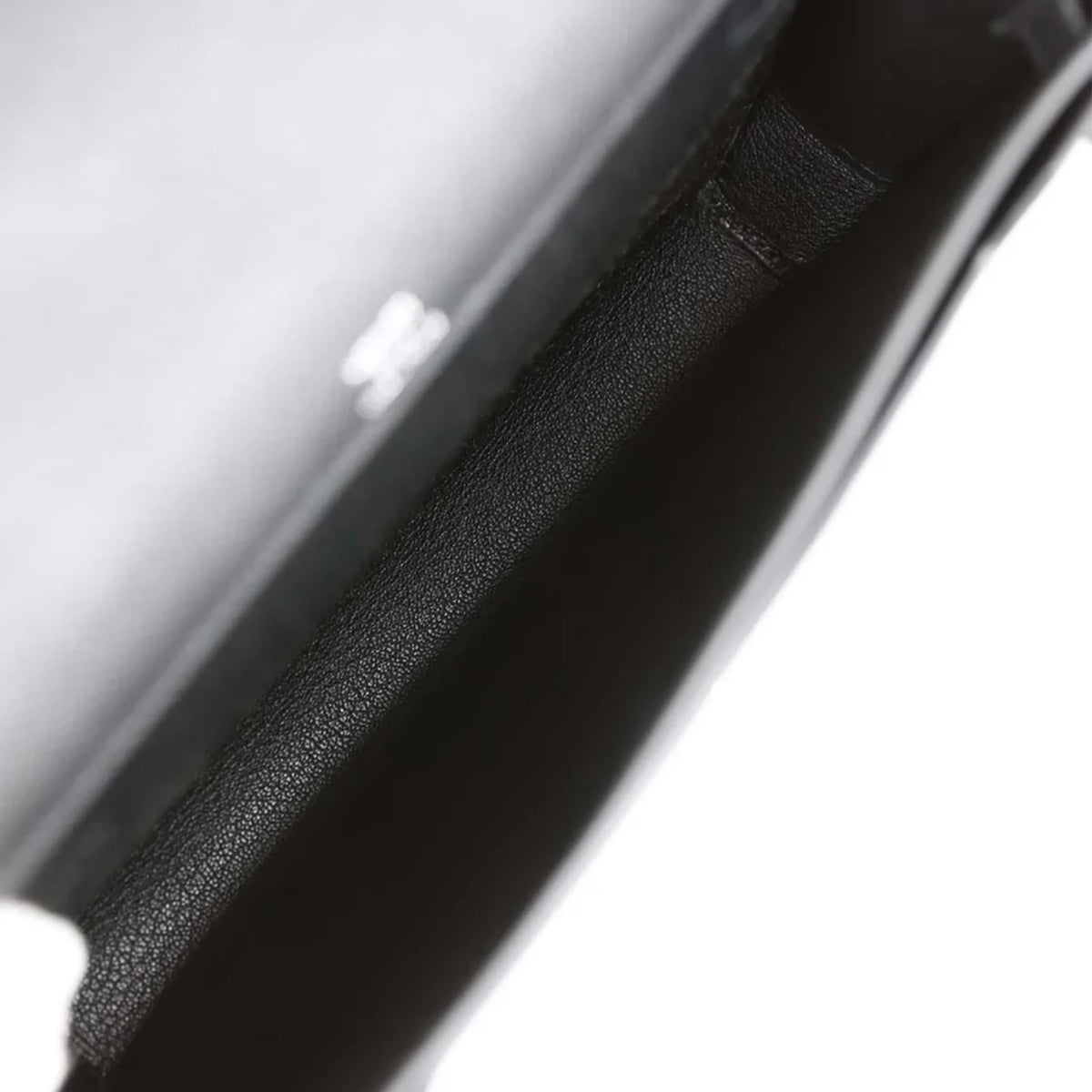 Hermès Kelly Depeches 25 Black Epsom Palladium Hardware