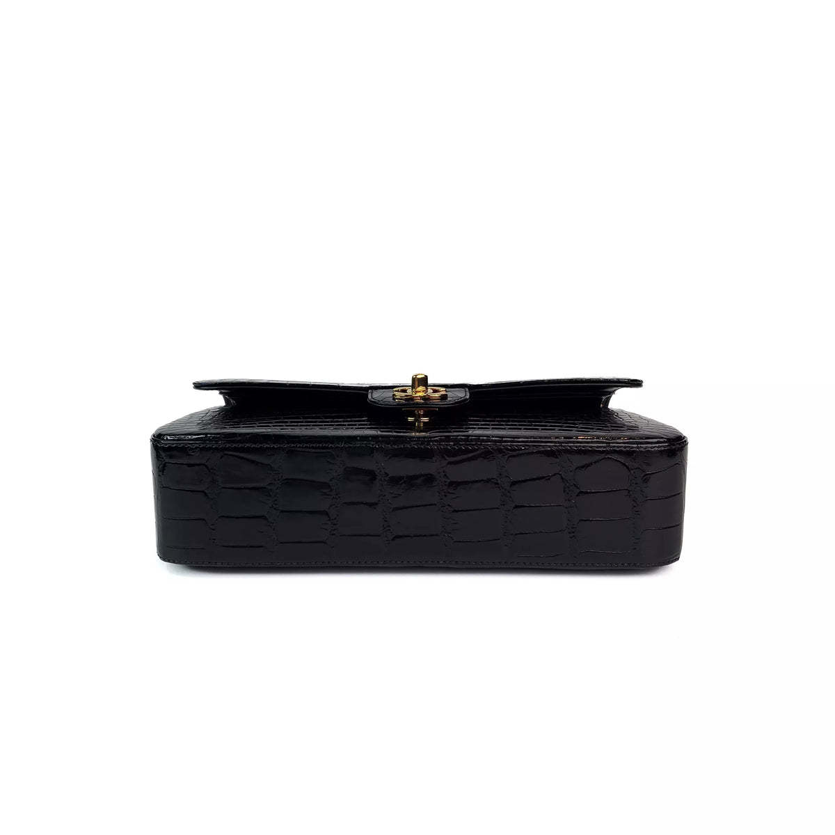 Chanel Timless Medium Double Flap in Black Alligator GHW 6