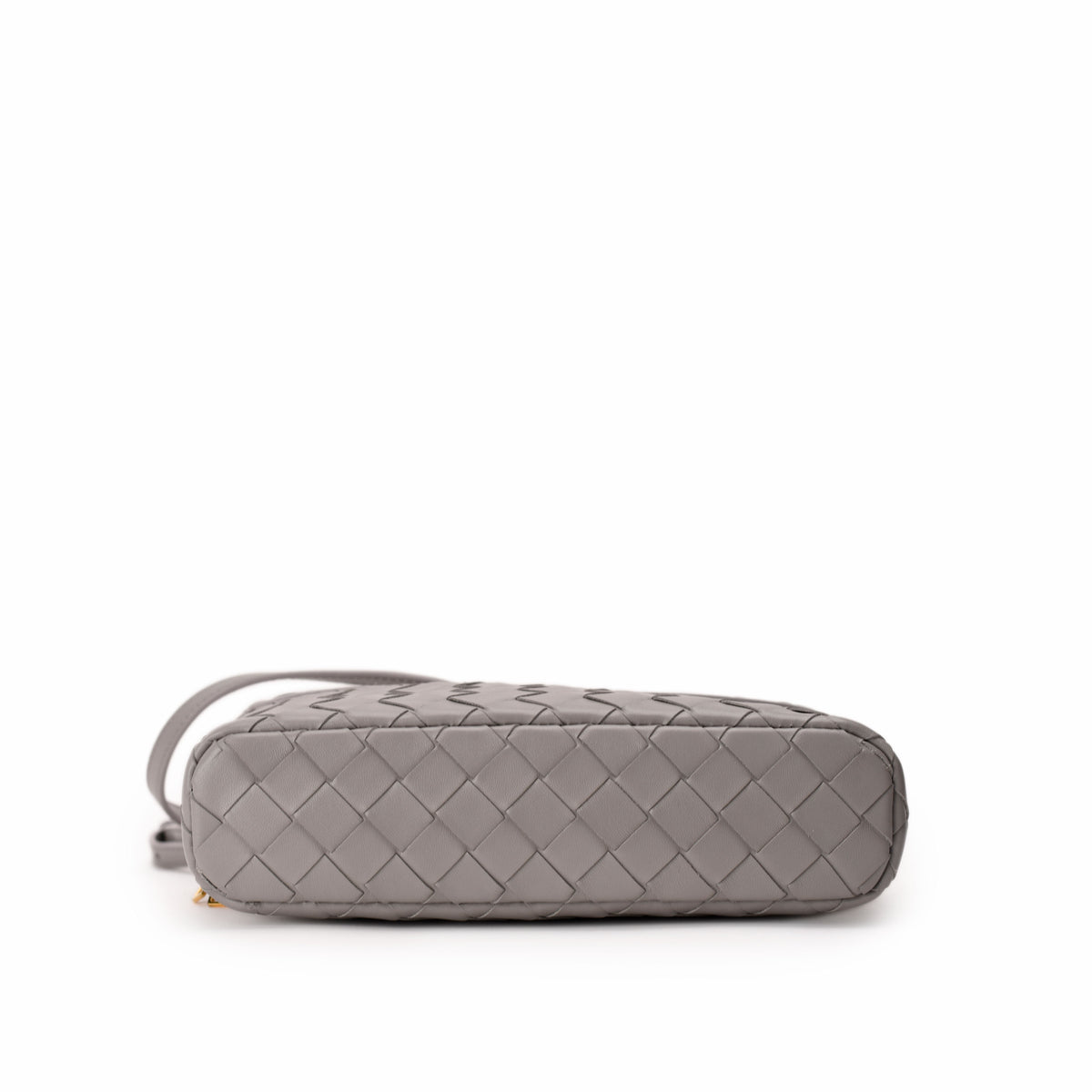 Grey Bottega Veneta Intrecciato woven leather clutch bag, curated Pre-loved Luxury by Myluxe in Helsinki.