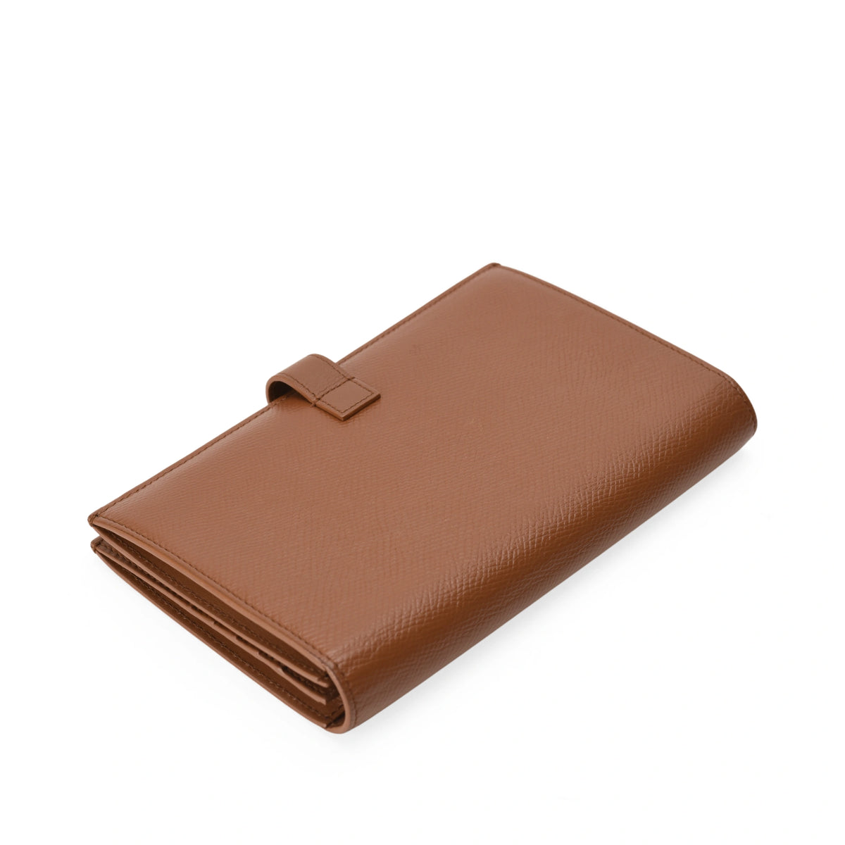 Celine large brown leather strap wallet. curated Pre-loved Luxury by Myluxe in Helsinki.