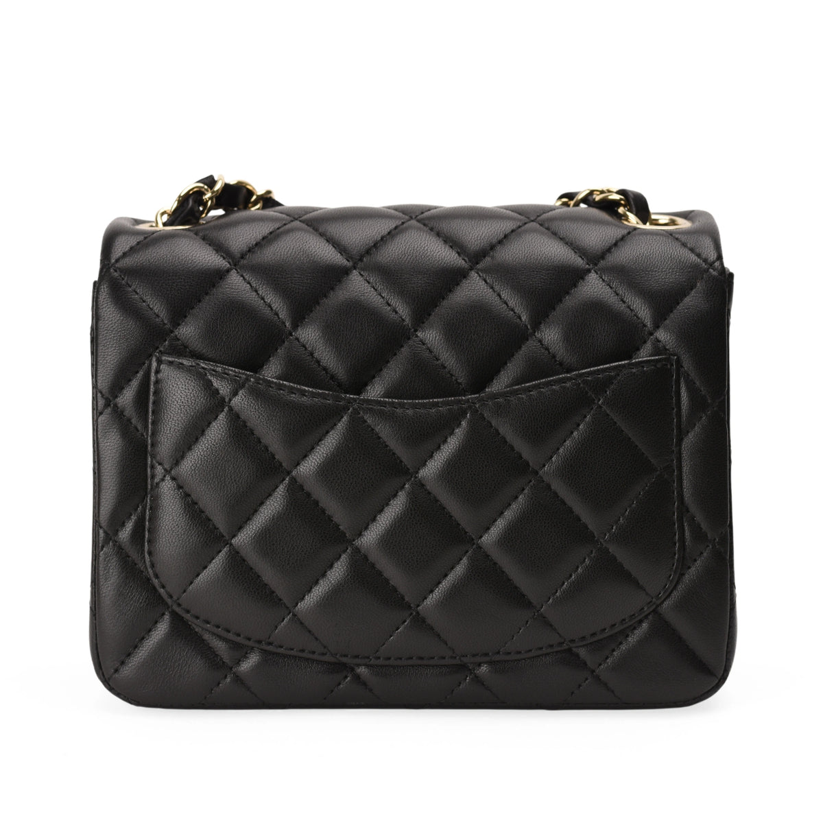 Black quilted caviar leather Chanel crossbody bag with gold-tone chain strap. curated Pre-loved Luxury by Myluxe in Helsinki.