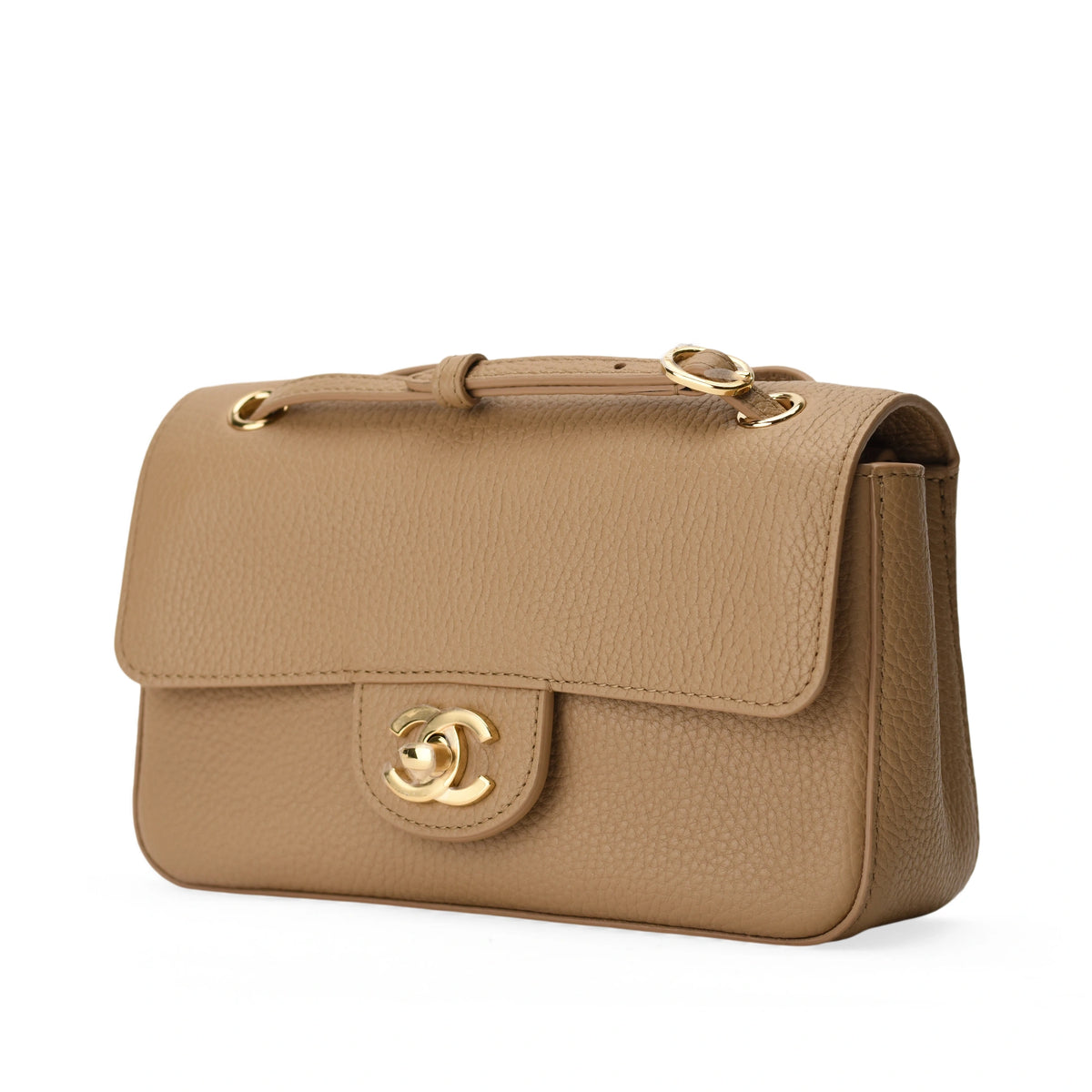 Chanel Mini Souplissimo Flap Bag Dark Beige GHW