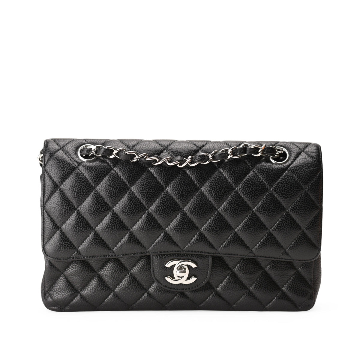 Chanel Timeless Medium Black Caviar SHW