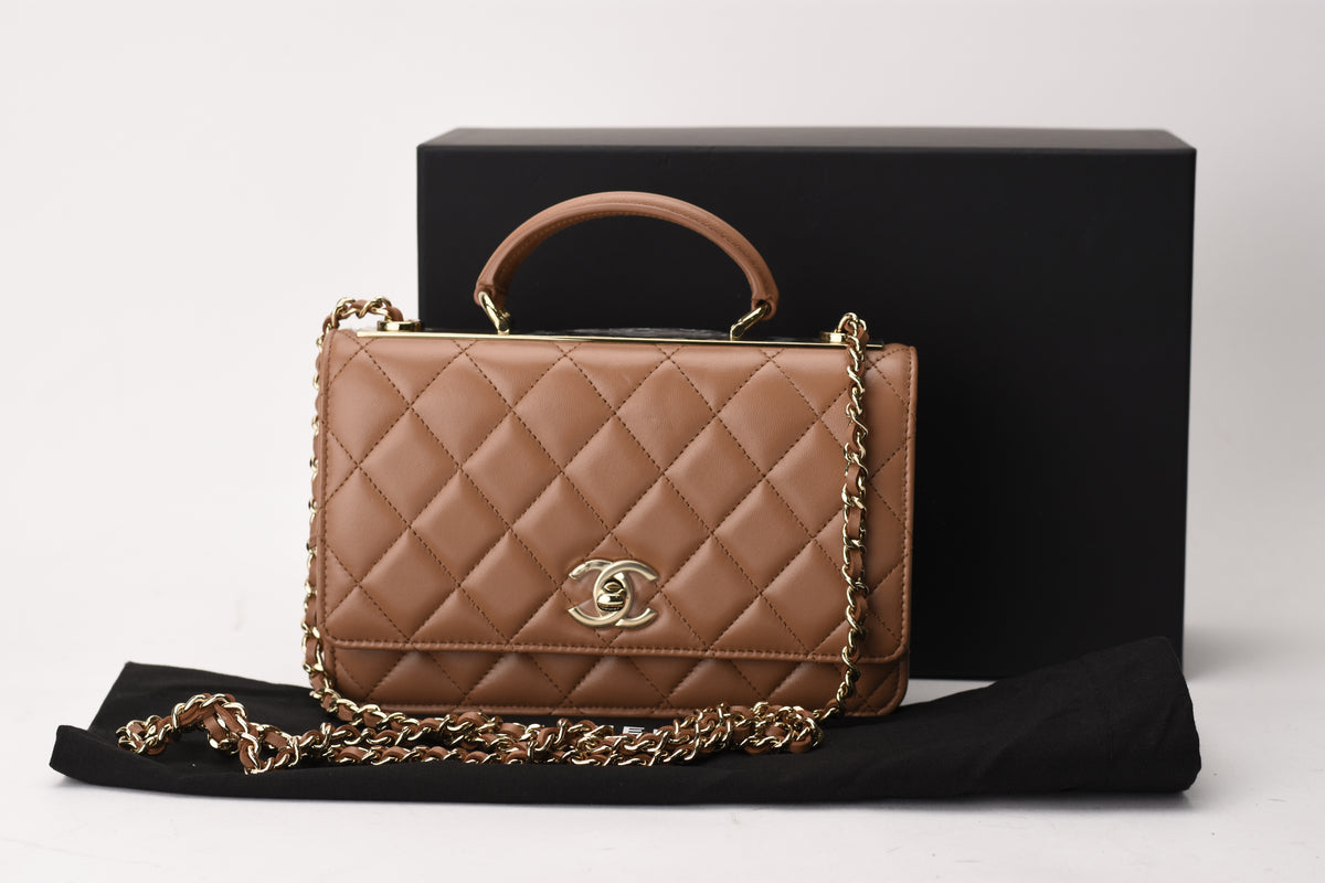 Chanel Trendy CC WOC Top Handle Caramel Lambskin CHW