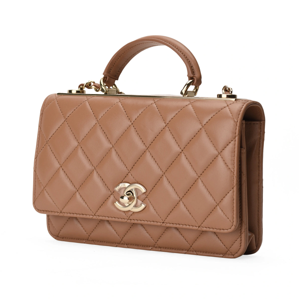 Chanel Trendy CC WOC Top Handle Caramel Lambskin CHW