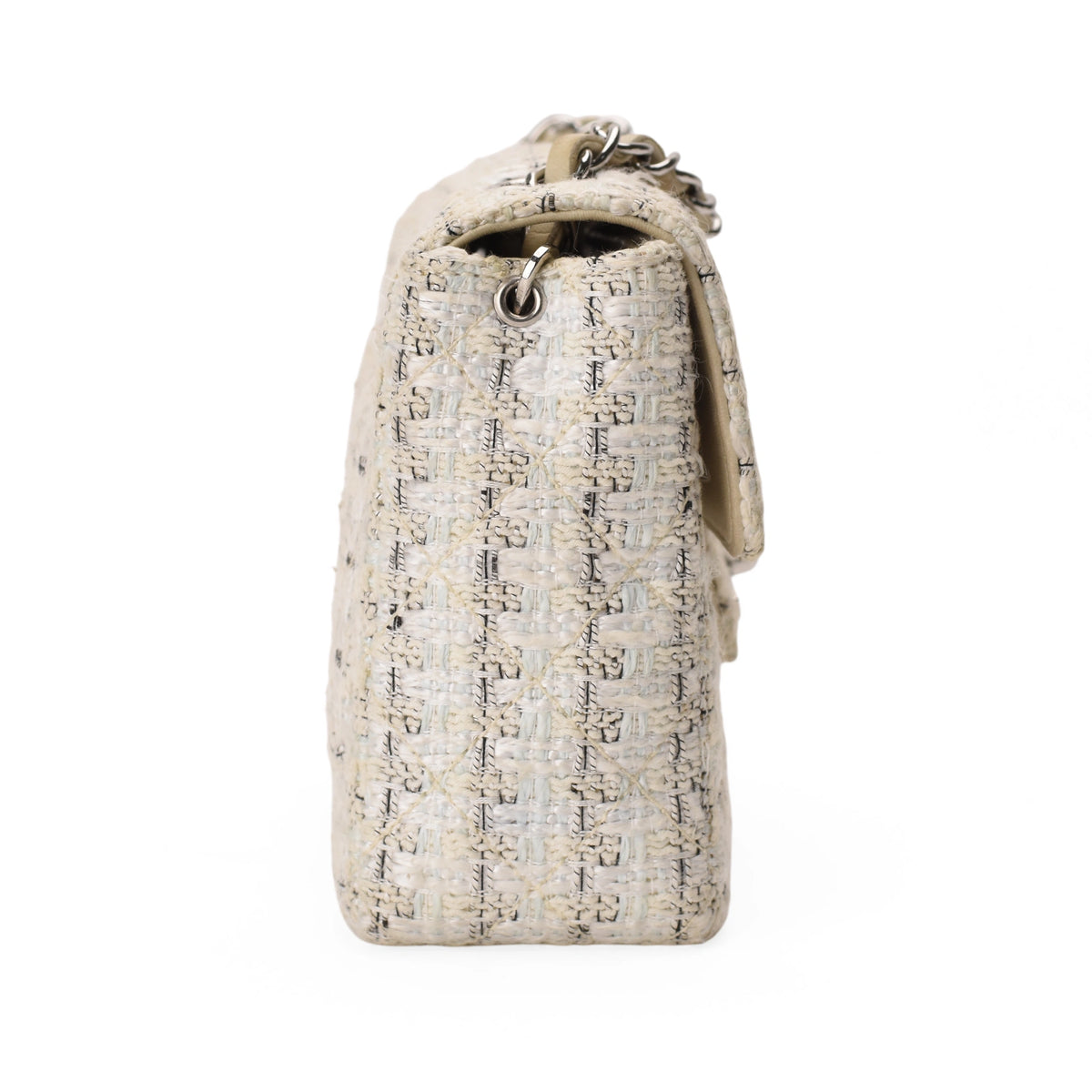 Chanel Mini Square Vintage Tweed SHW