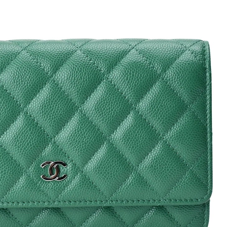 Chanel WOC Green Caviar SHW