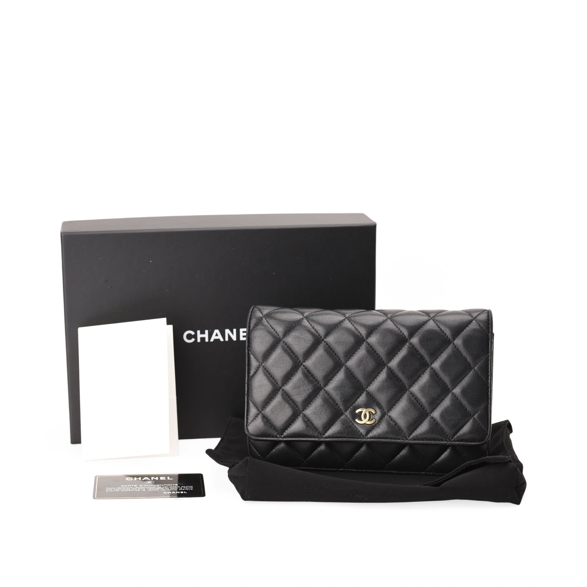 Chanel WOC Black Lambskin GHW