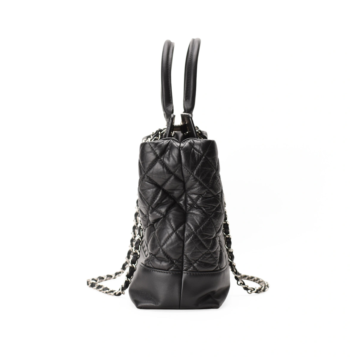 Chanel Be CC Black Tote Top Handle Shoulder Bag SHW