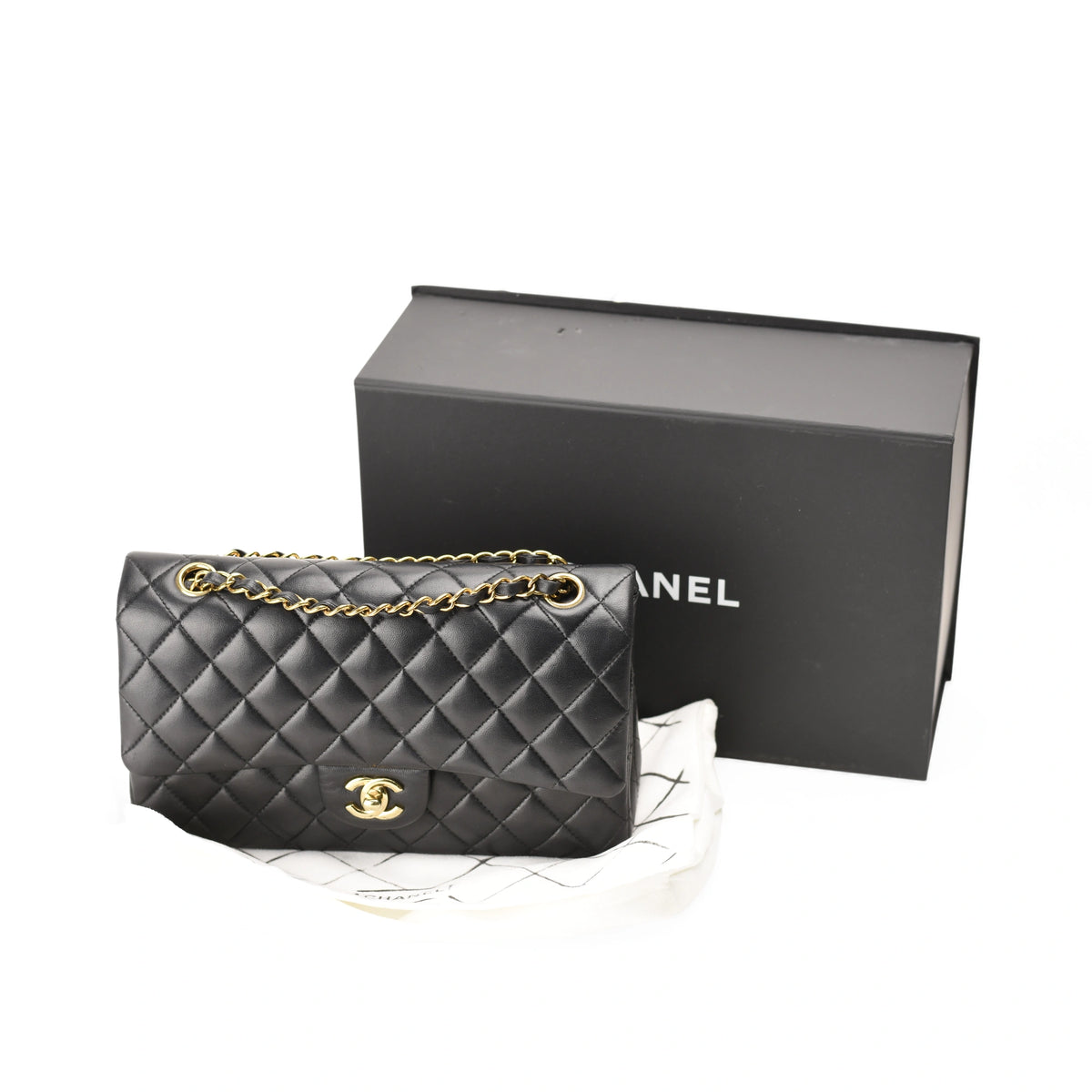 Chanel Timeless Medium Black Lambskin GHW