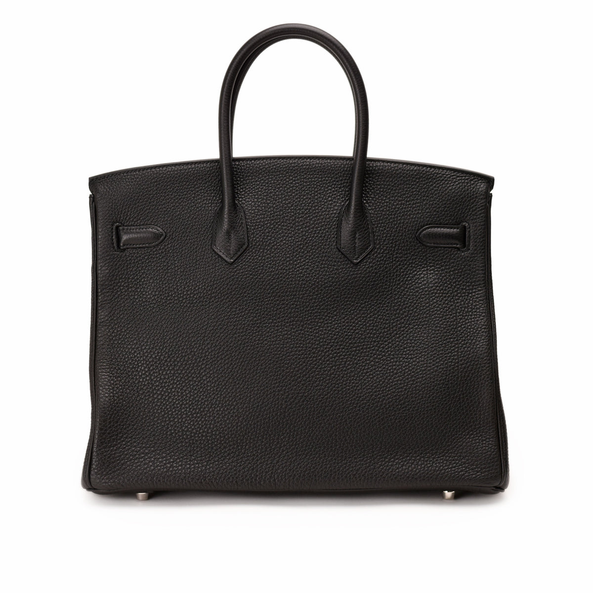 Hermès black Togo leather handbag with dual top handles. curated Pre-loved Luxury by Myluxe in Helsinki.