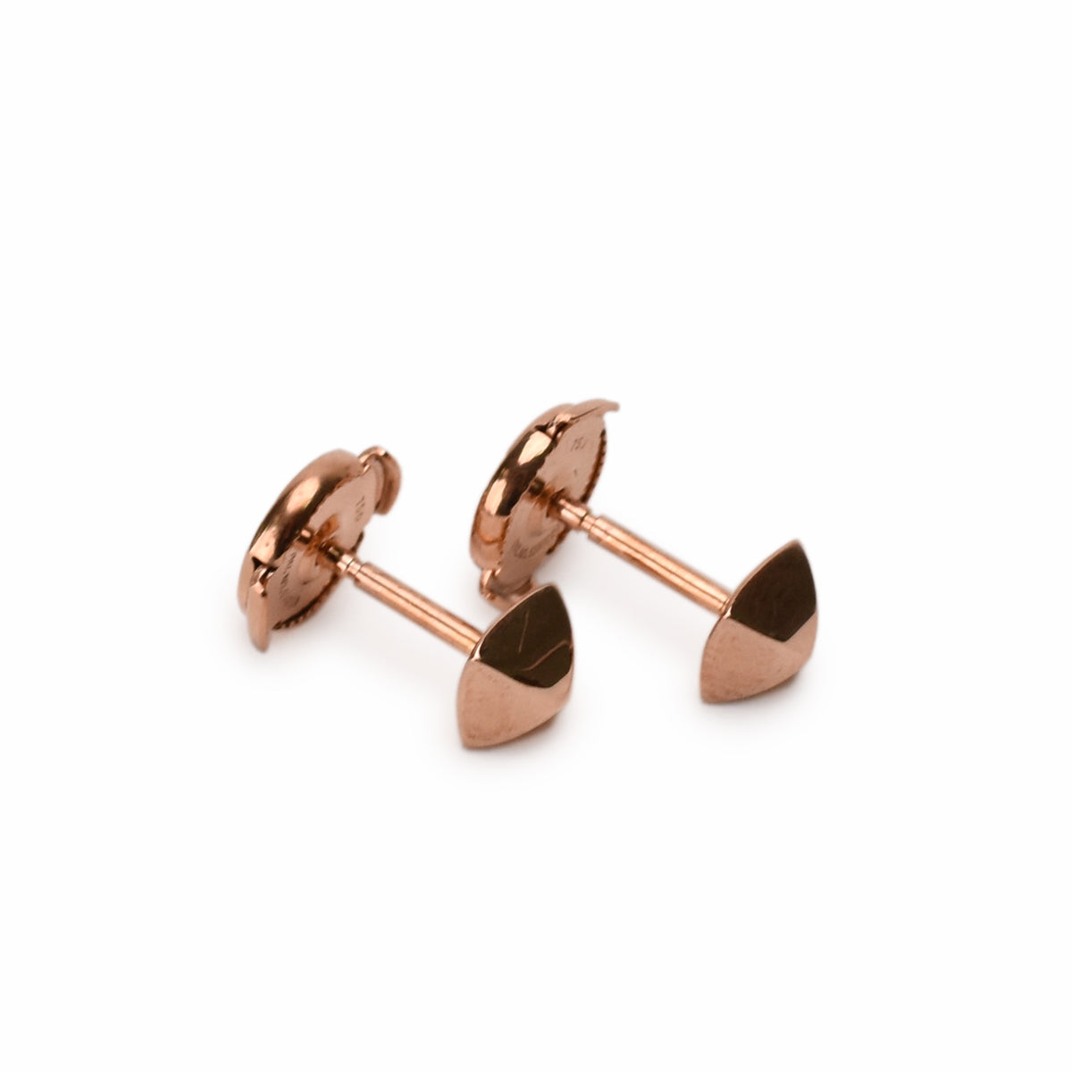 Rose gold tone geometric cufflinks, curated Pre-loved Luxury by Myluxe in Helsinki.