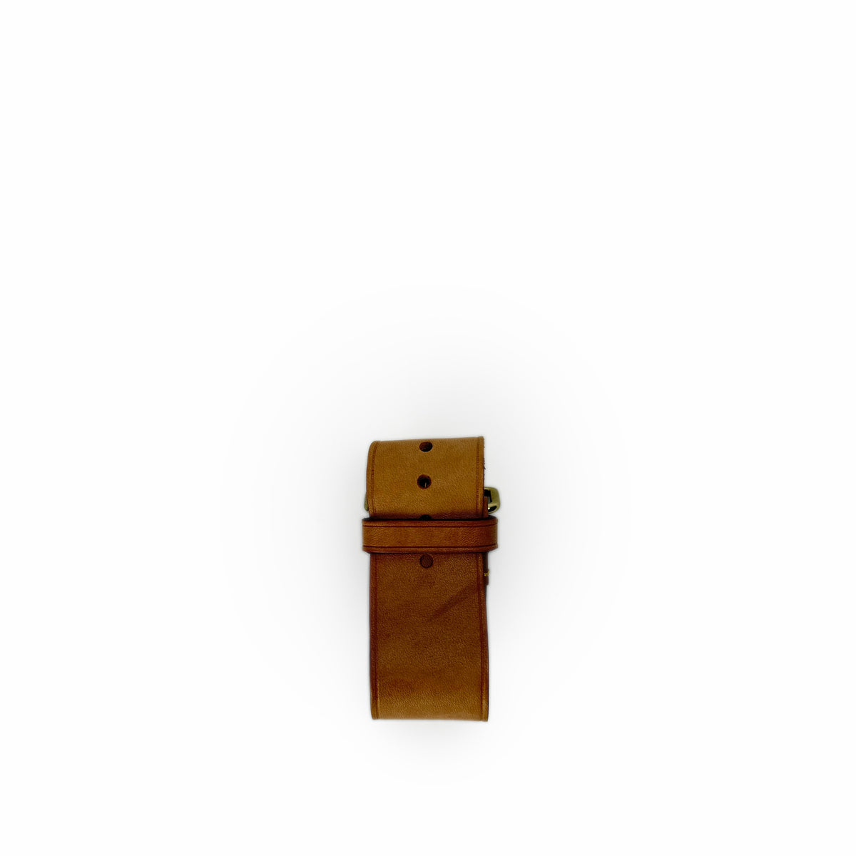 Brown leather strap with gold hardware, curated Pre-loved Luxury by Myluxe in Helsinki.
