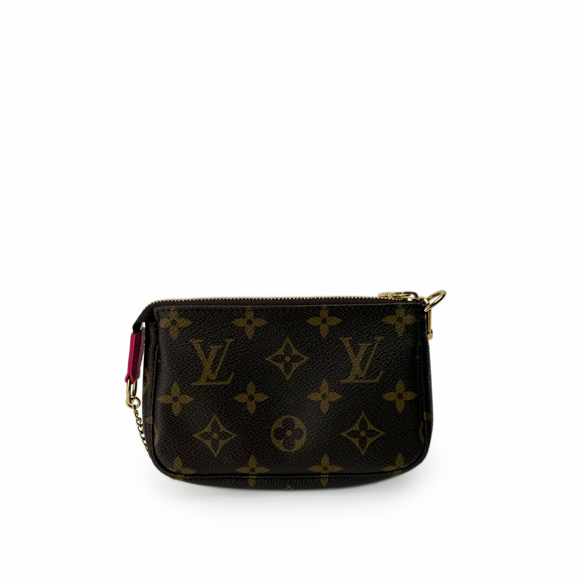 Louis Vuitton monogram coated canvas zip pouch in brown, curated Pre-loved Luxury by Myluxe in Helsinki.