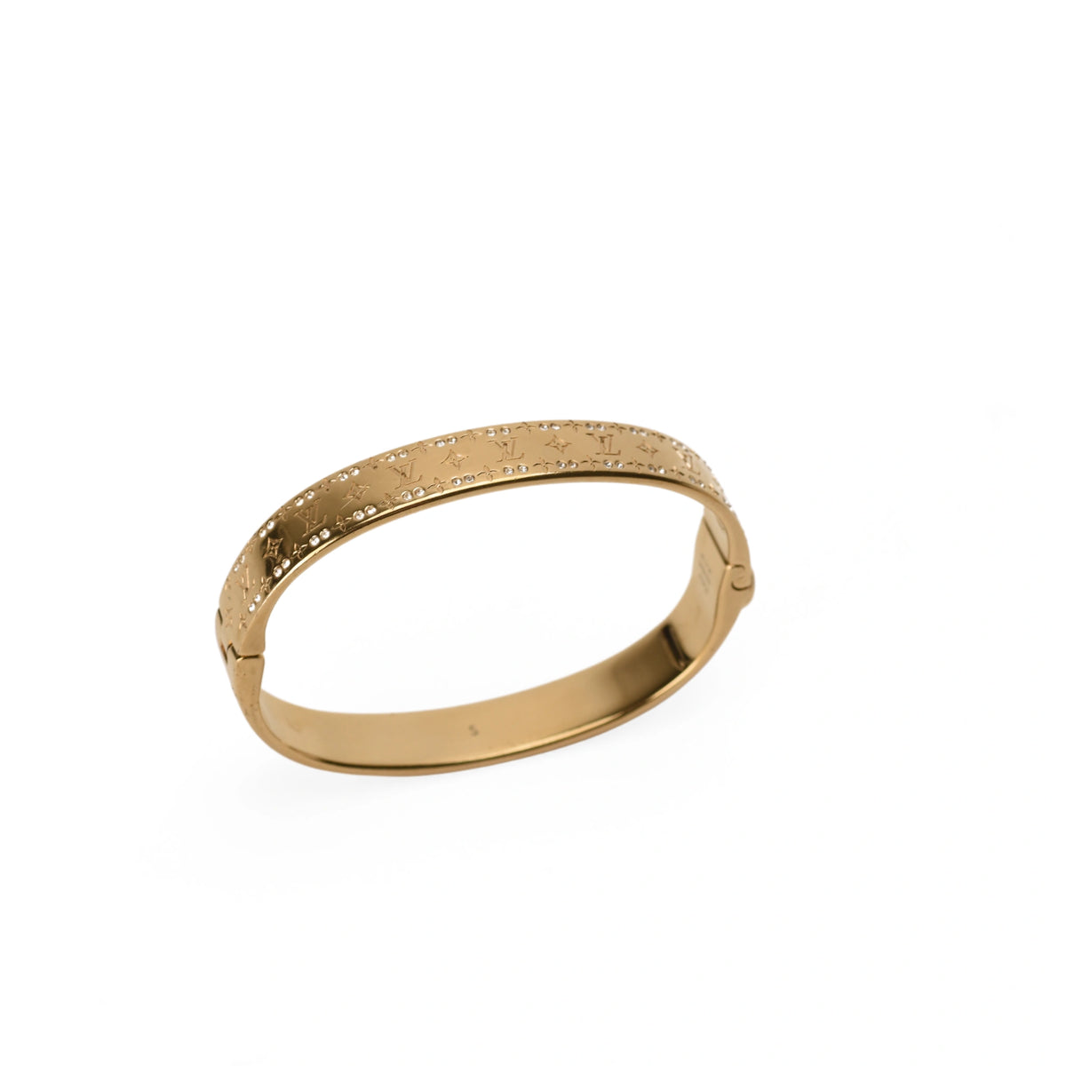 Louis Vuitton Nanogram Strass gold-tone bracelet with sparkling crystals. curated Pre-loved Luxury by Myluxe in Helsinki.