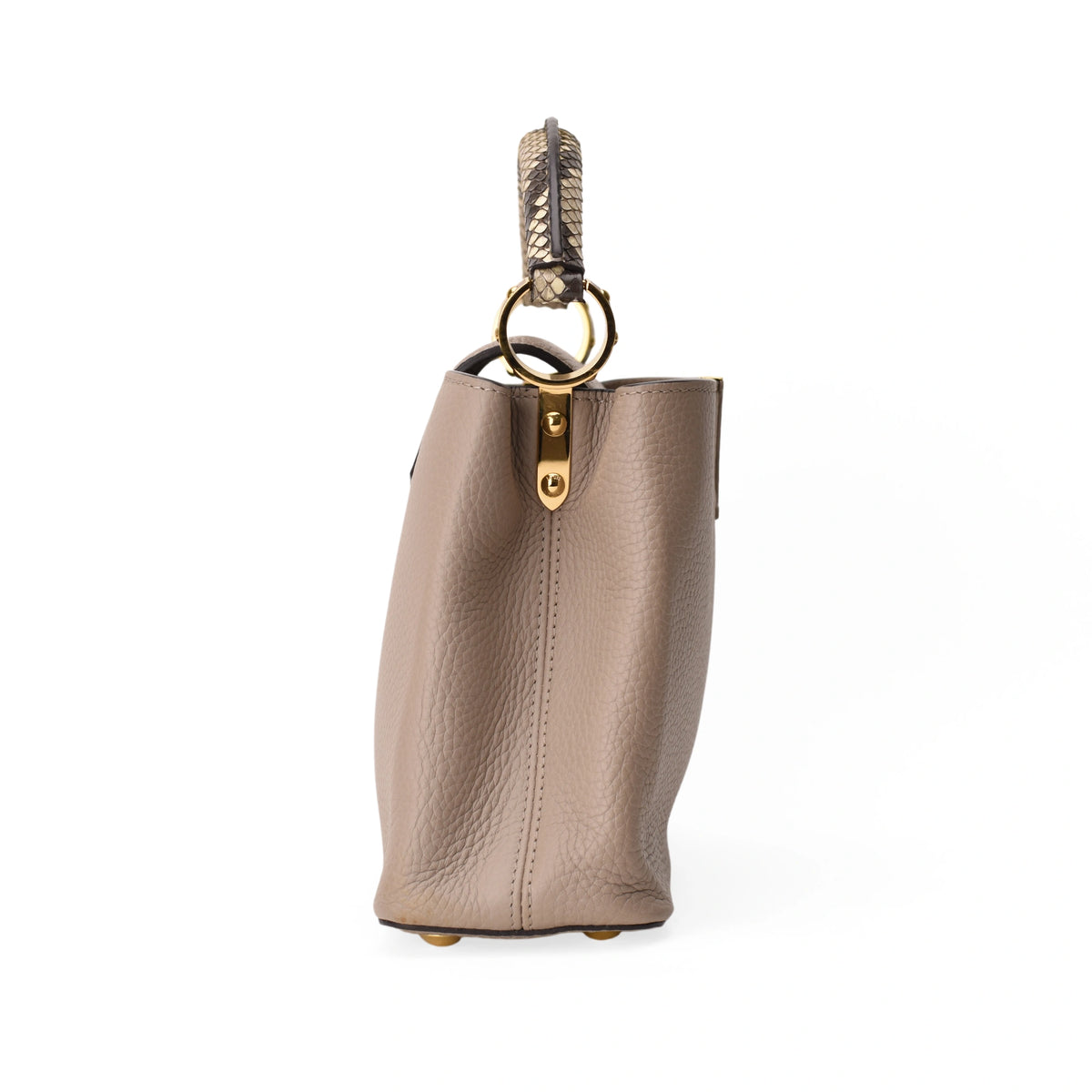 Louis Vuitton Capucines BB Galet Gray Python