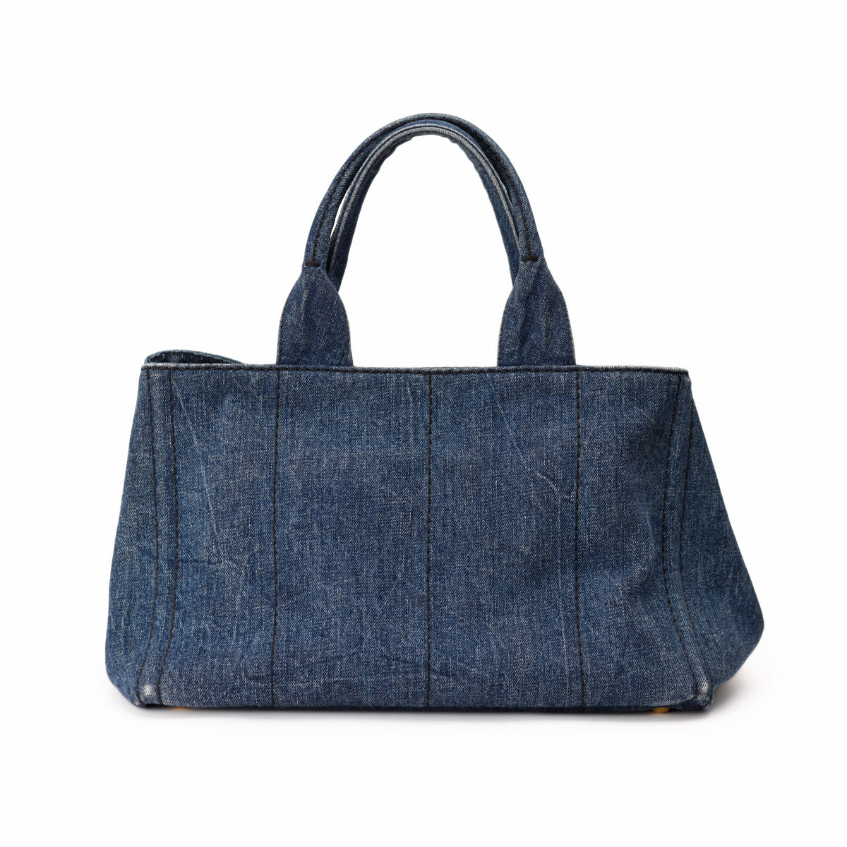 Prada Denim Canapa Logo Bag Large