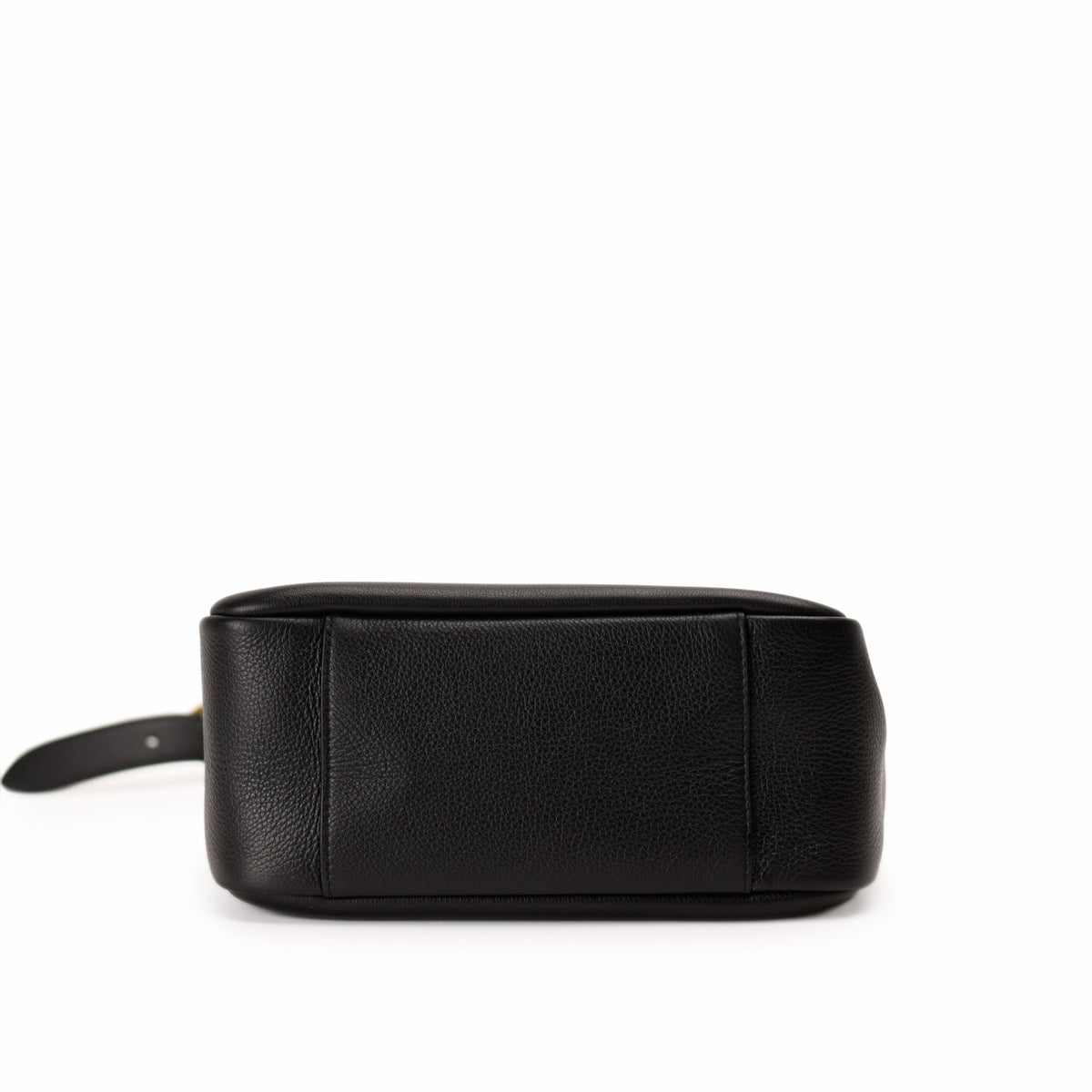 Black grained leather luxury crossbody bag. curated Pre-loved Luxury by Myluxe in Helsinki.