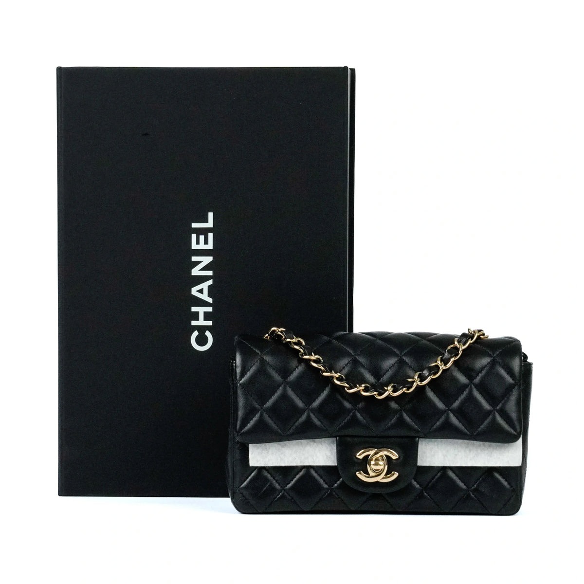 Chanel Classic Mini Rectangular Black GHW