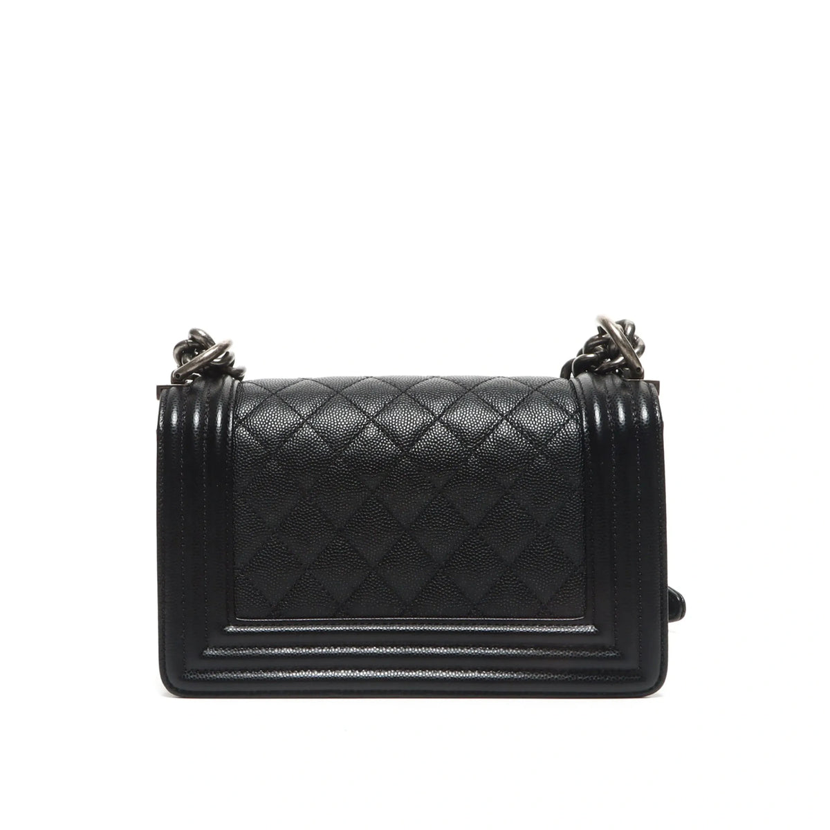 Chanel Small Boy Black Caviar Leather
