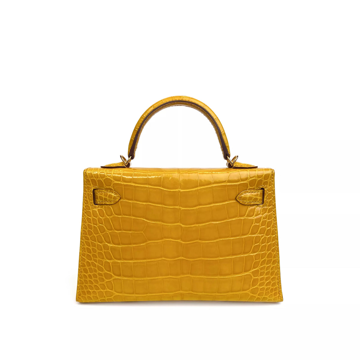 Hermes Kelly 20 Sellier Shiny Niloticus Croco Jaune D’Or GHW 3