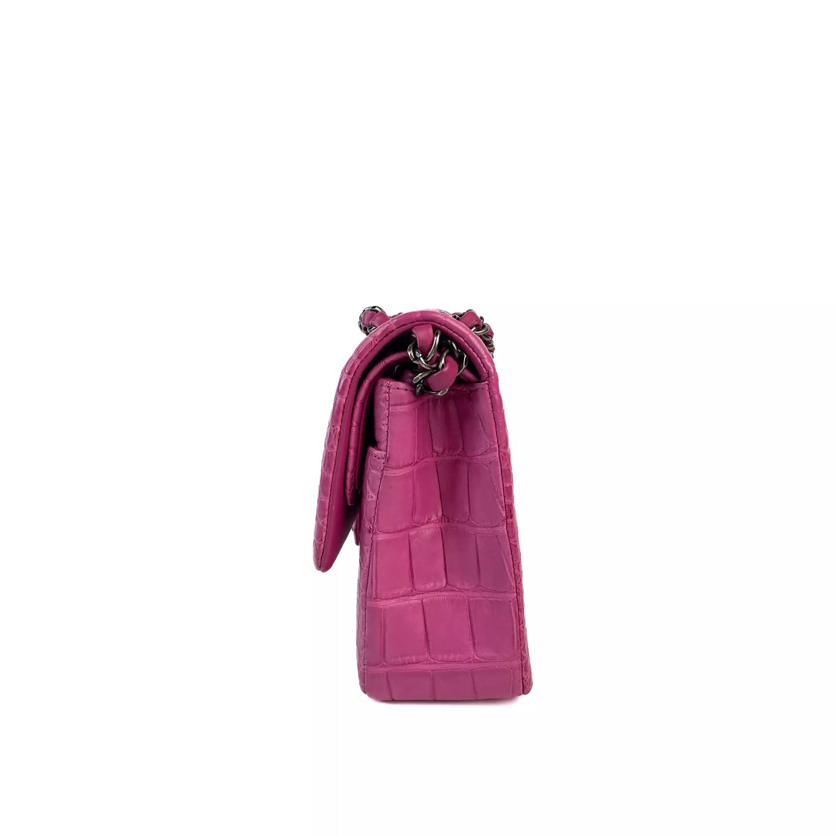 Chanel Timless Medium Double Flap in Pink Alligator SHW 6