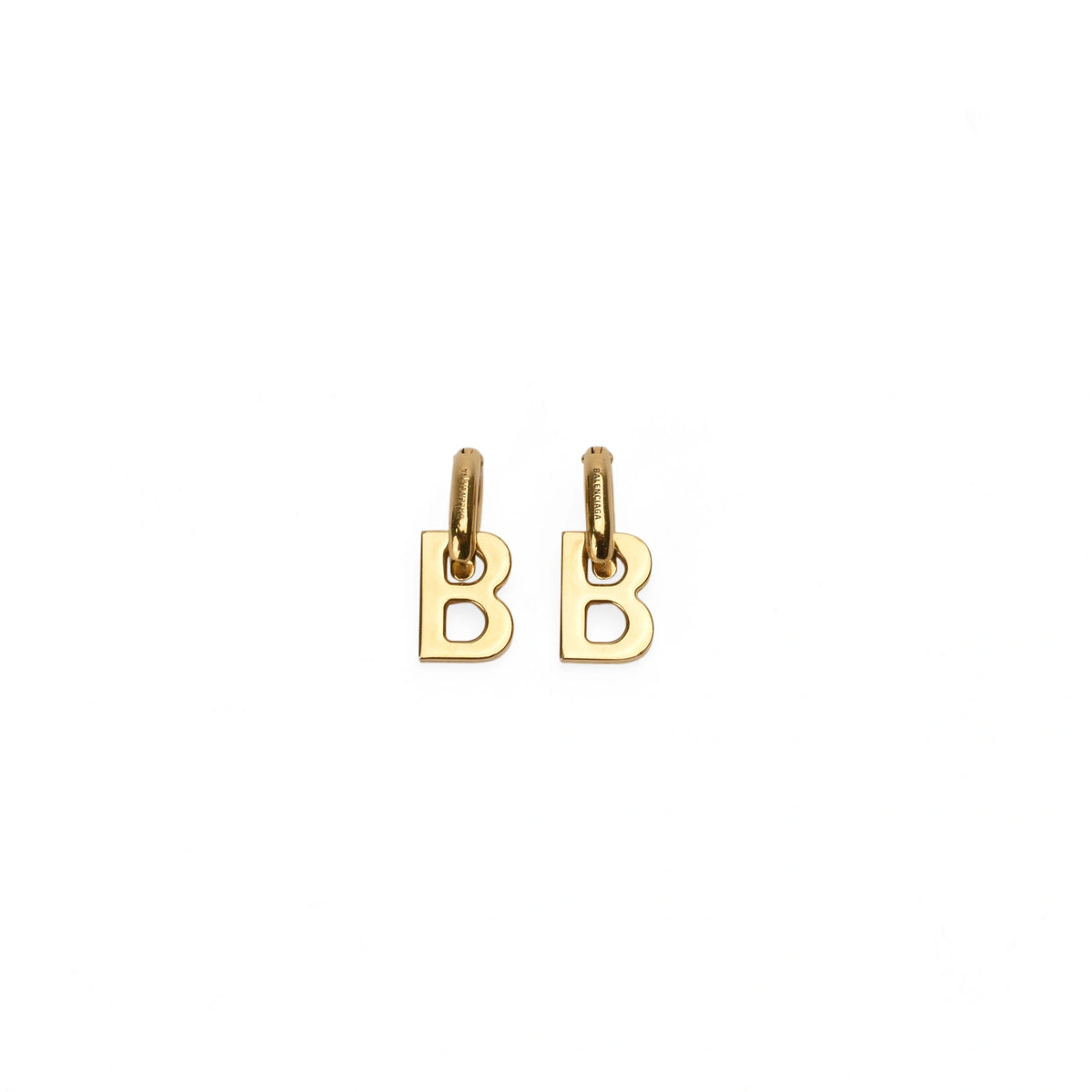 Balenciaga B Chain Xl Earrings in Gold