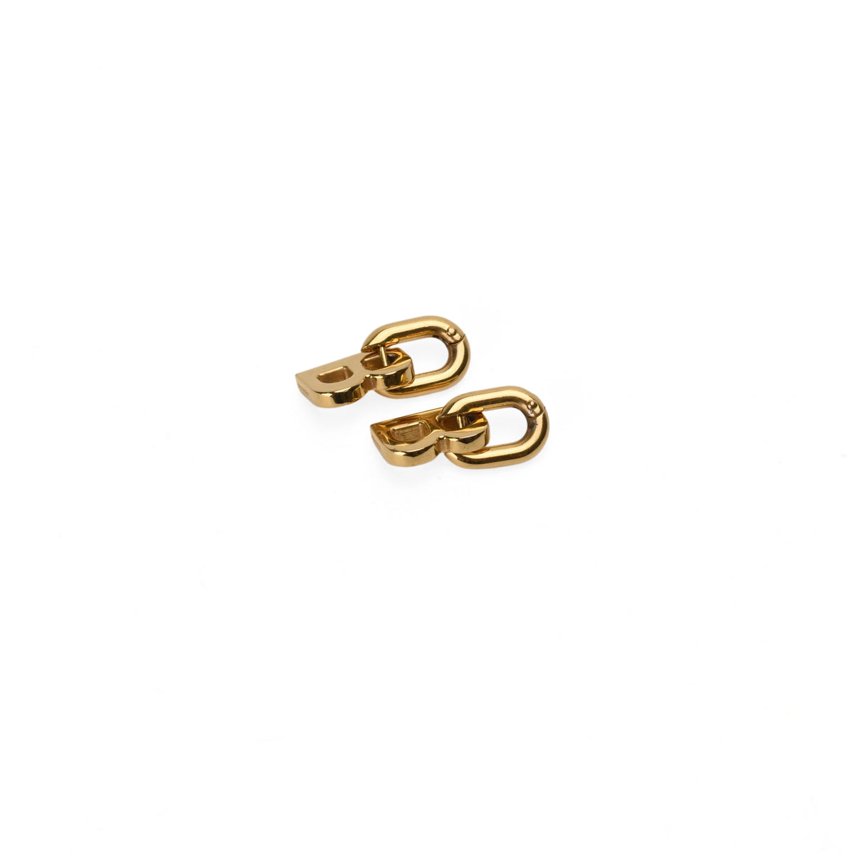Balenciaga B Chain Xl Earrings in Gold