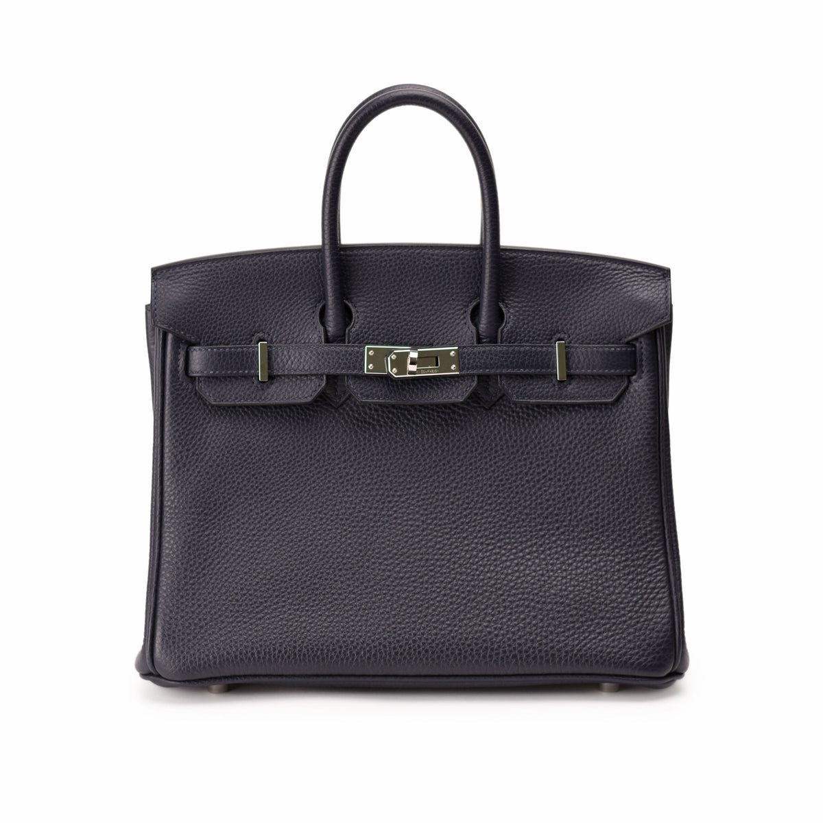 Hermès Birkin Togo leather handbag in navy blue. curated Pre-loved Luxury by Myluxe in Helsinki.