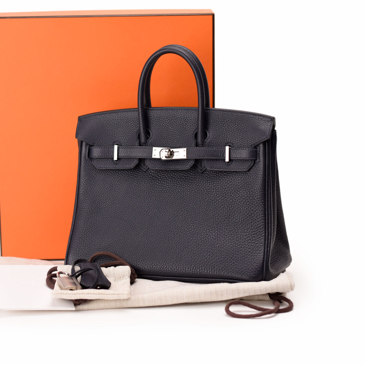 Black Togo leather Hermès Birkin handbag with silver hardware. curated Pre-loved Luxury by Myluxe in Helsinki.