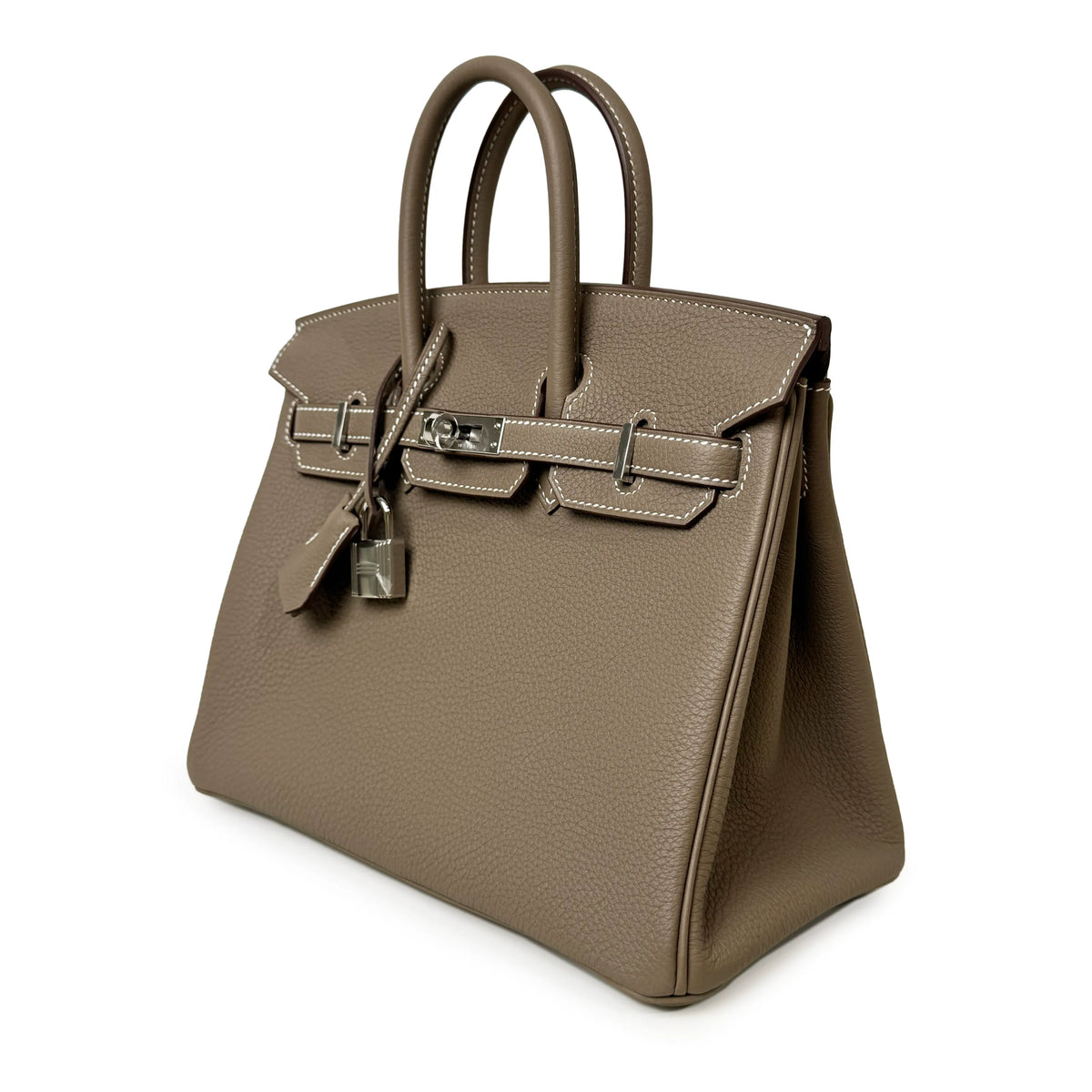 Taupe grained leather Hermès Birkin handbag, curated Pre-loved Luxury by Myluxe in Helsinki.