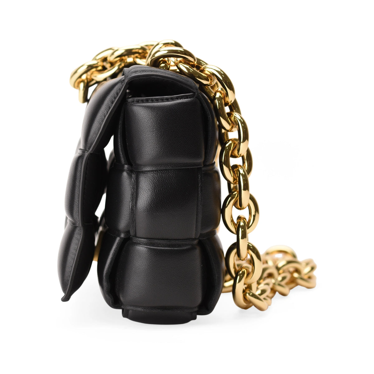Bottega Veneta Chain Cassette Padded Intreccio Black