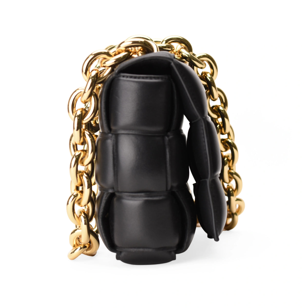 Bottega Veneta Chain Cassette Padded Intreccio Black
