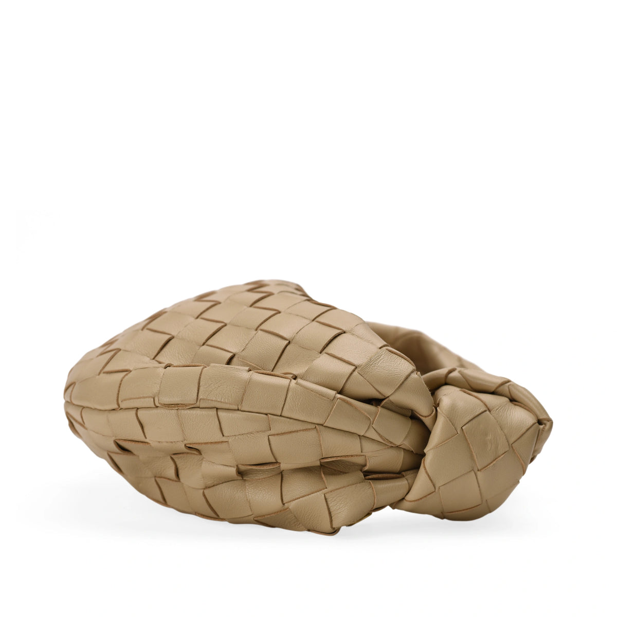 Beige Bottega Veneta woven leather clutch bag, curated Pre-loved Luxury by Myluxe in Helsinki.