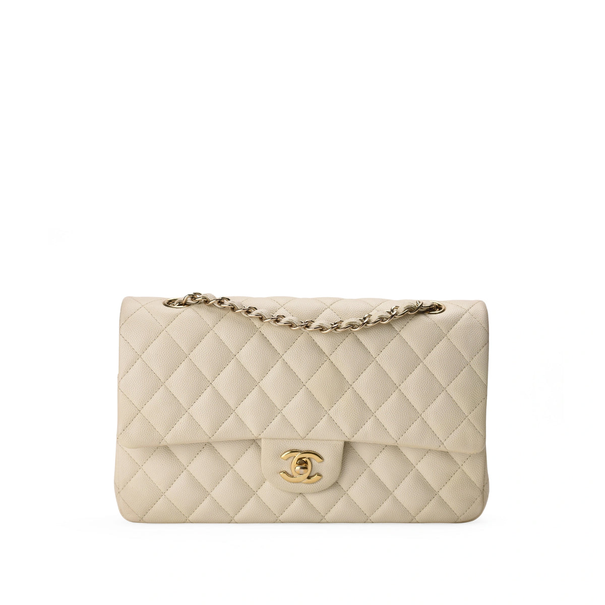 Chanel Timeless Medium Ivory Caviar GHW