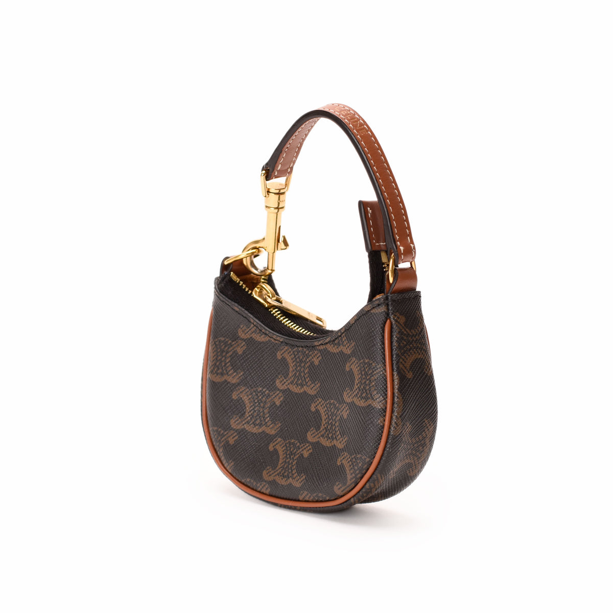 Celine monogram canvas hobo bag in brown with tan leather trim. curated Pre-loved Luxury by Myluxe in Helsinki.