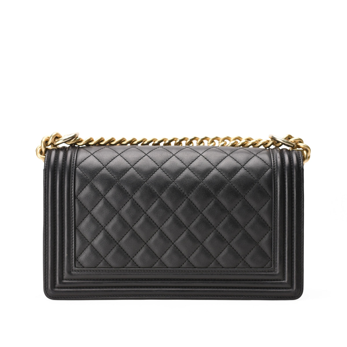 Chanel Boy Medium Black Lambskin GBHW