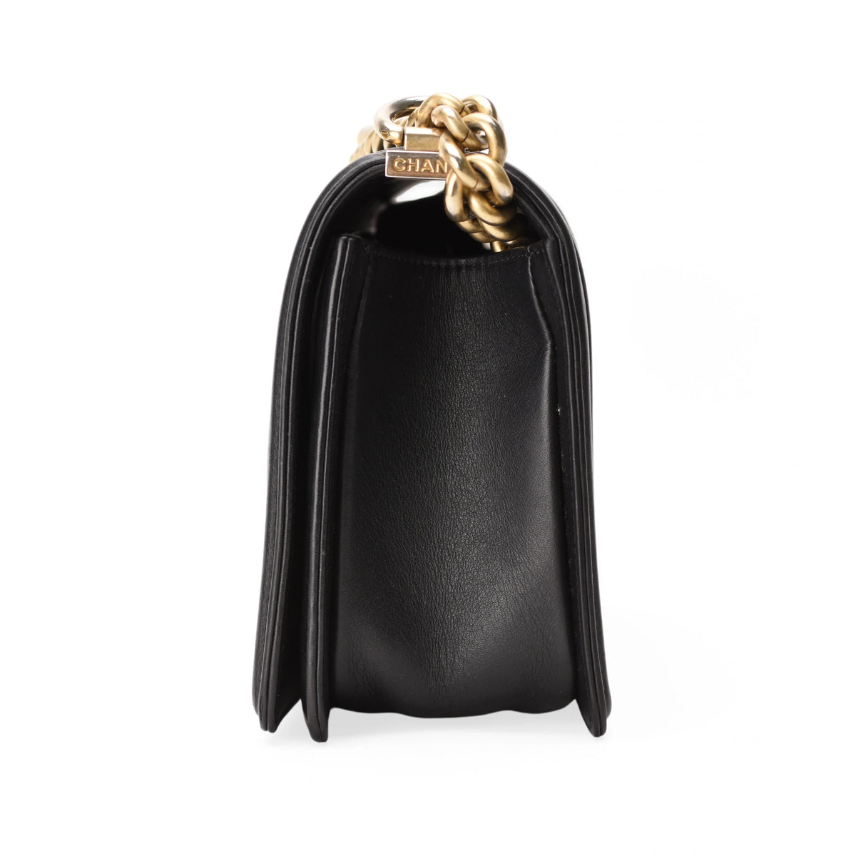 Chanel Boy Medium Black Lambskin GBHW