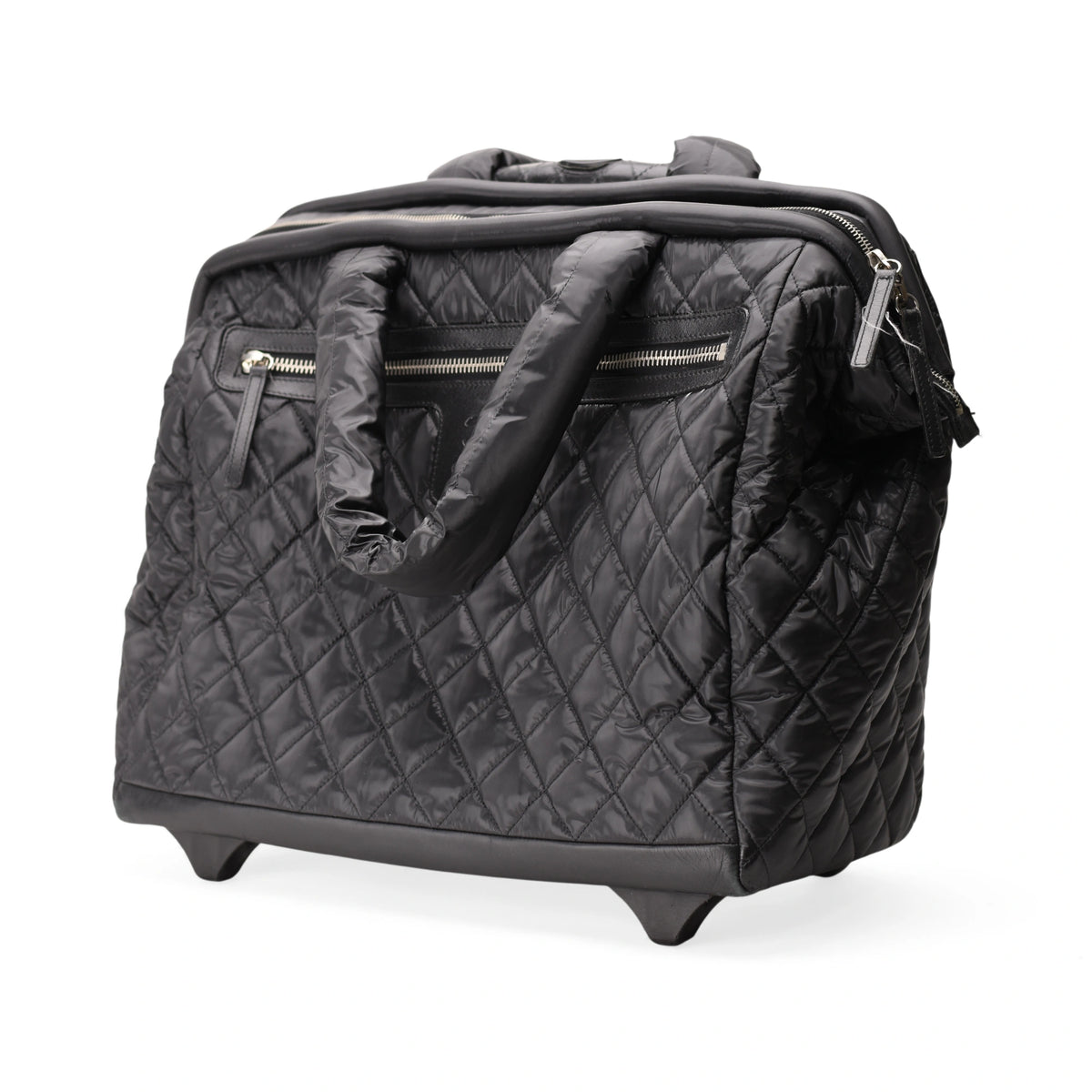 Chanel Coco Cocoon Diamond Quilted Trolley Black