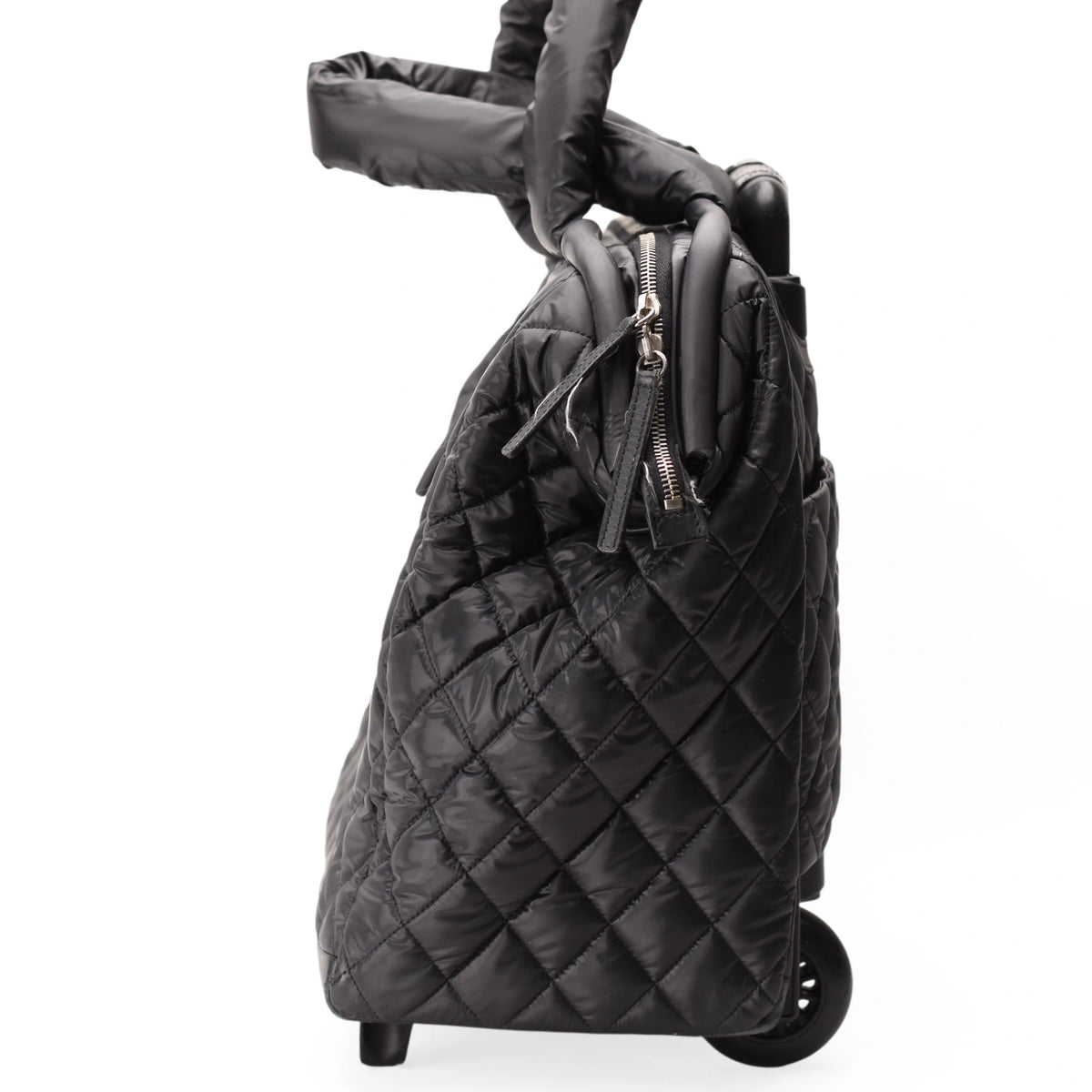 Chanel Coco Cocoon Diamond Quilted Trolley Black