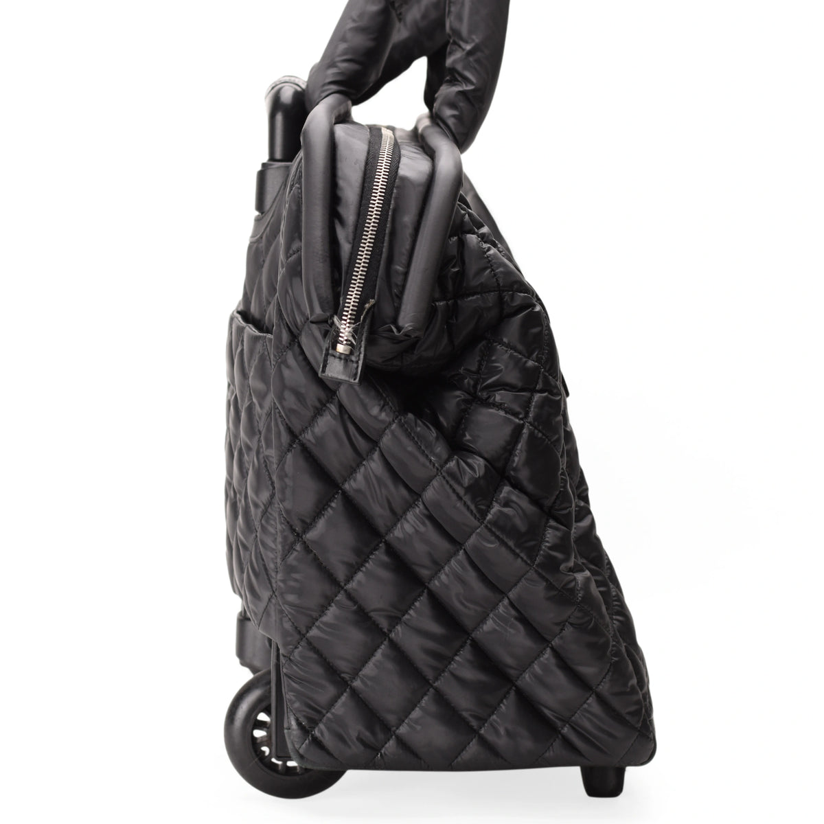 Chanel Coco Cocoon Diamond Quilted Trolley Black