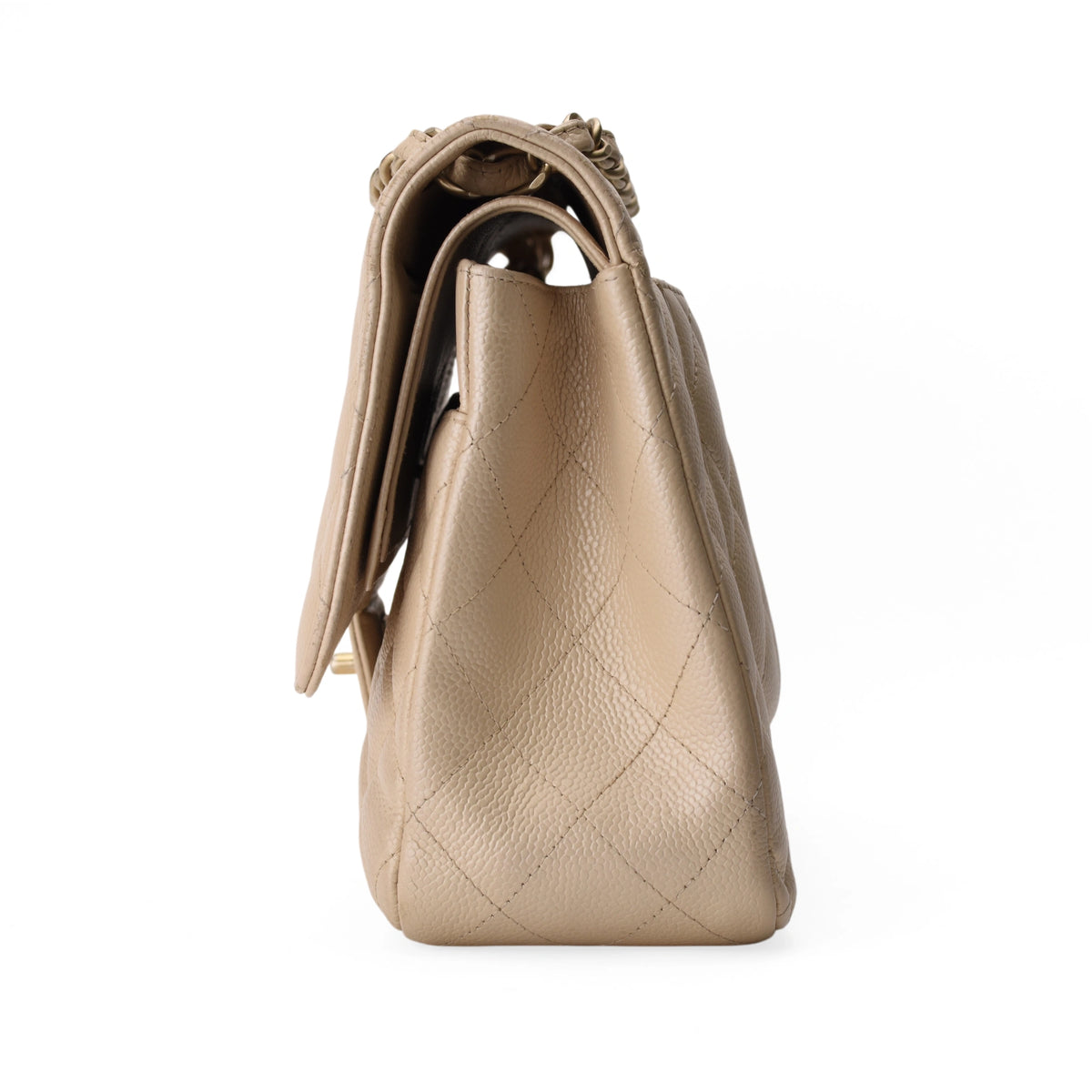 Chanel Timeless Jumbo Iridescent Beige Caviar CHW