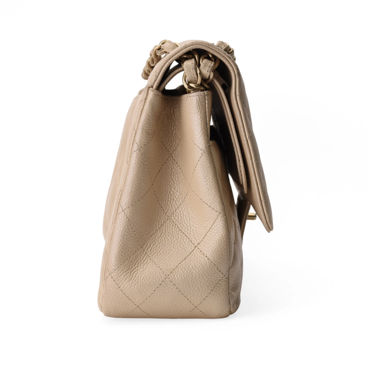 Chanel Timeless Jumbo Iridescent Beige Caviar CHW