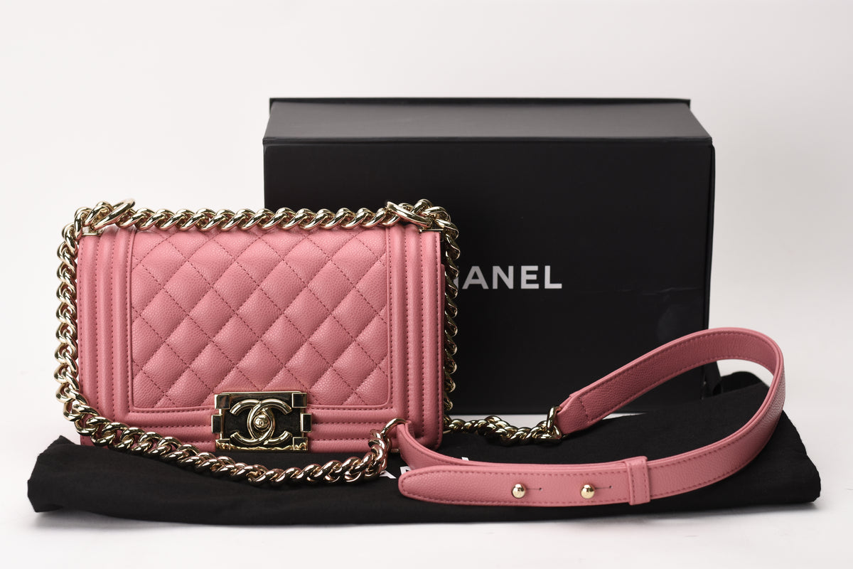 Chanel Boy Small Pink Caviar CHW