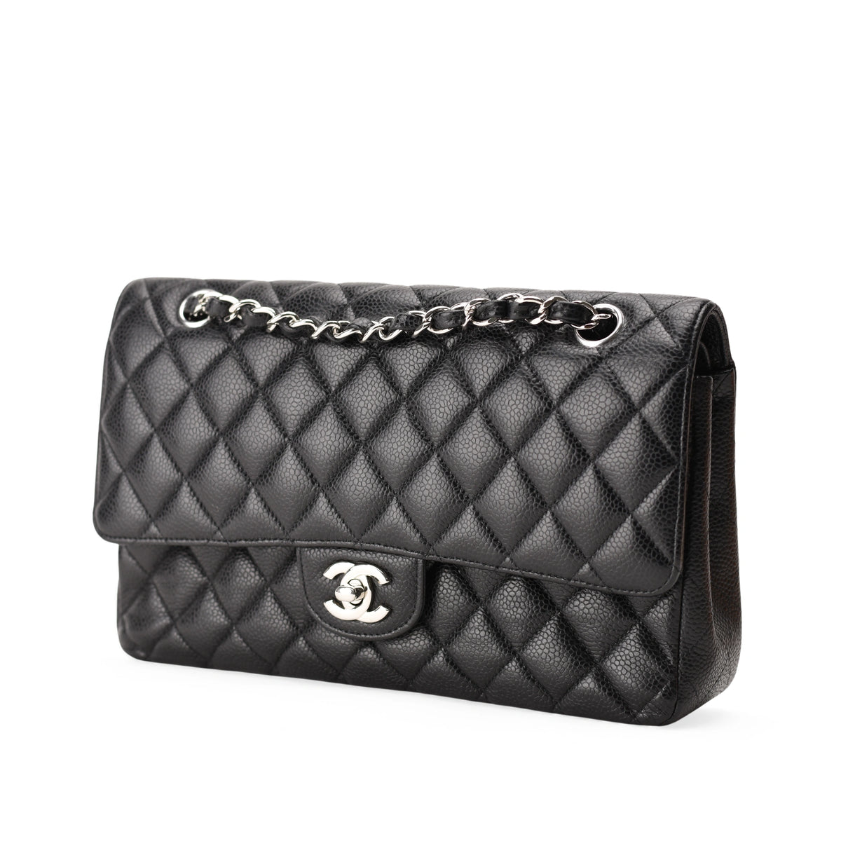 Chanel Timeless Medium Black Caviar SHW