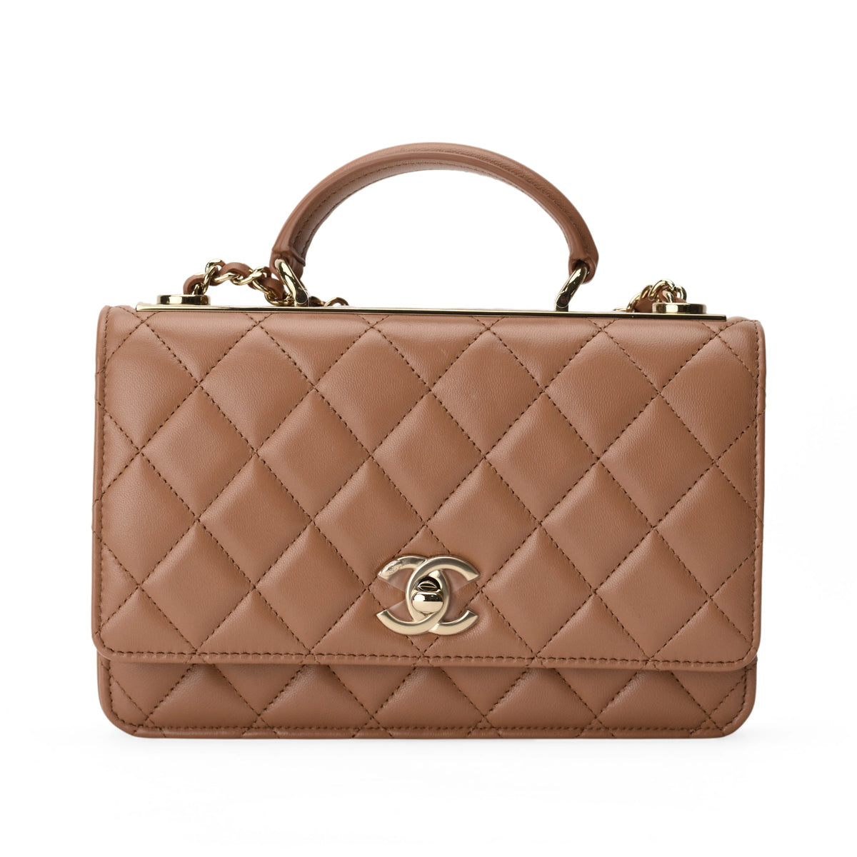 Chanel Trendy CC WOC Top Handle Caramel Lambskin CHW