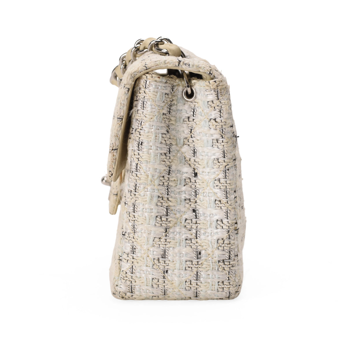 Chanel Mini Square Vintage Tweed SHW
