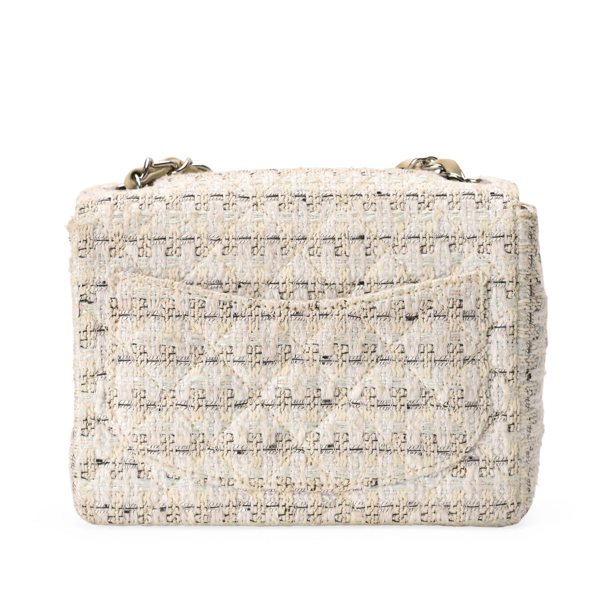 Chanel Mini Square Vintage Tweed SHW